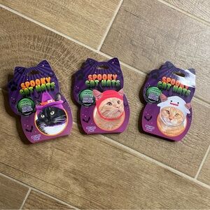 Spooky Set of Cat Hats Ghost Witch Devil